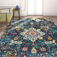 Dobro tkani Laurent Vonderli 3'11 5'3 Moderni Vintage orijentalni plavi tepih