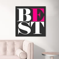 Wynwood Studio tipografija i citati zidne umjetničke platnene tisak 'Najbolje vruće ružičasto' citate i izreke -
