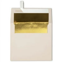 Lukper Omotnice za pozivnice za pilinge i tisak, 1 2, lb. Natural W Gold obloge, pakiranje