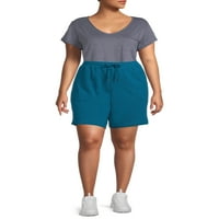 Terra & Sky Women's Plus Veličina pletenica Bermuda kratke hlače