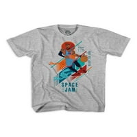 Space Jam Boys Group pucao je LeBron James spreman za džem grafičku majicu, 2-pack, veličine 4-18