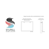 Stupell Industries anemone cvijet francuski tekst Fancy Cvjetna grafička umjetnost crna uokvirena umjetnička tiskana
