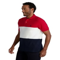 Chaps muški klasični fit colosblocked pique polo majica, veličine xs-4xb