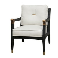 Akcentna stolica u crno-bijeloj boji s zlatnim presvlakama