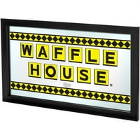 Waffle House karirano uokvireno ogledalo logotip