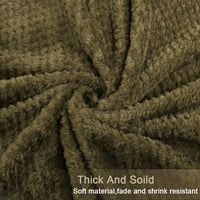 Jedinstvene ponude poliesterske tkane mrežice plišane pokrivača tamnozelena puna-70 78