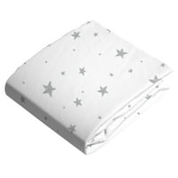 Kushies mijenjaju poklopac jastučića s prorezima za sigurnosne remen flanel sive zvijezde