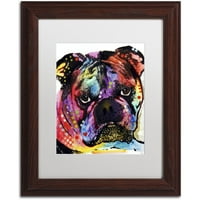 Zaštitni znak likovna umjetnost Bulldog Canvas Art Dean Russo, bijela mat, drveni okvir