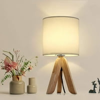 Oumilen 14.6 stolna svjetiljka od drva s sjenom bijelom