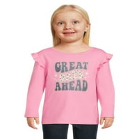 Djeca iz Ganimals Girls Ruffle majice, 2-pack, veličine 4-10