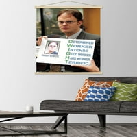 Ured - Dwight Schrute - Likatni plakat s drvenim magnetskim okvirom, 22.375 34