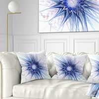 Dizajnerska plava lagana Fraktalna cvjetna tekstura-apstraktni jastuk-16.16