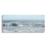 Stupell Beach pjena za prskanje valova krajobrazne fotografije galerija omotana platna za tisak zidne umjetnosti
