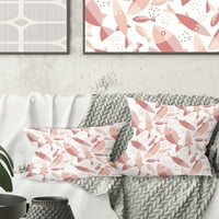 Designart Pink Fishs uzorak 'Moderni jastuk za bacanje srednjeg stoljeća - 18x18