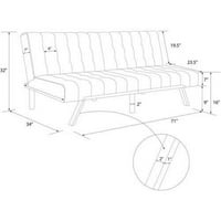 Emily kabriolet kauč futon sofa, bež baršunast